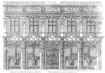 Gravur aus Le premier volume des plus excellents Bastiments de France von Jacques I Androuet du Cerceau